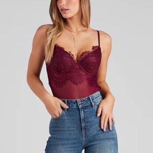 Windsor Sexy Lace Bustier Bodysuit